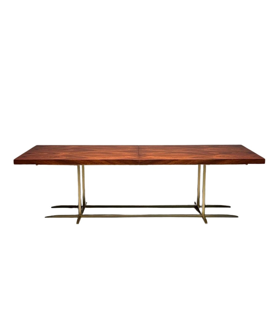Contemporary_Italian_Burlwood_Dining_or_Conference_Table_,_Gilt_Metal