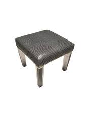 Contemporary_Modern_Footstool_Chrome_Acrylic_Faux_Snakeskin_2010s_USA