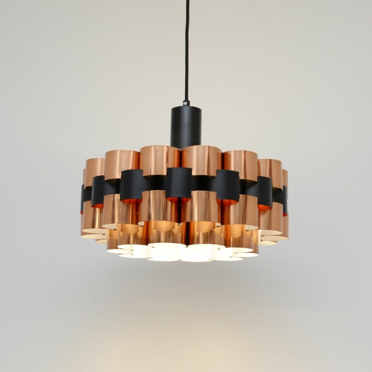Werner_Schou_Copper_Pendant_Lamp_for_Coronell_Elektro,_1970s