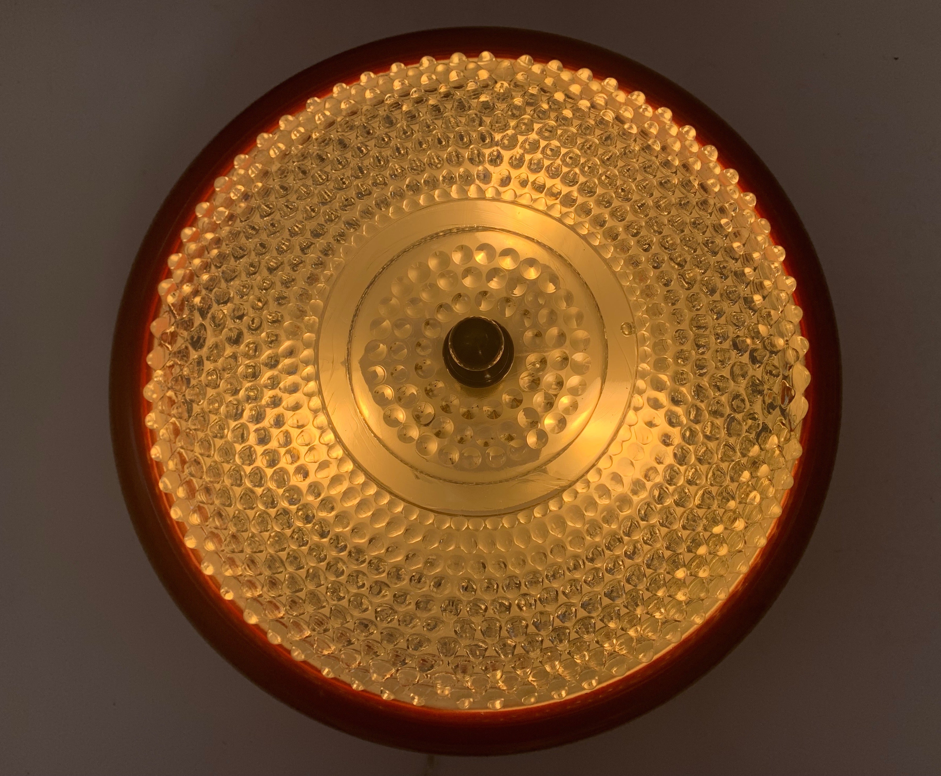 Set_of_2_Red_Vintage_Glass_Flush_Mount_or_Wall_Lights_with_Brass_Details,_Italy