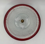 Set_of_2_Red_Vintage_Glass_Flush_Mount_or_Wall_Lights_with_Brass_Details,_Italy