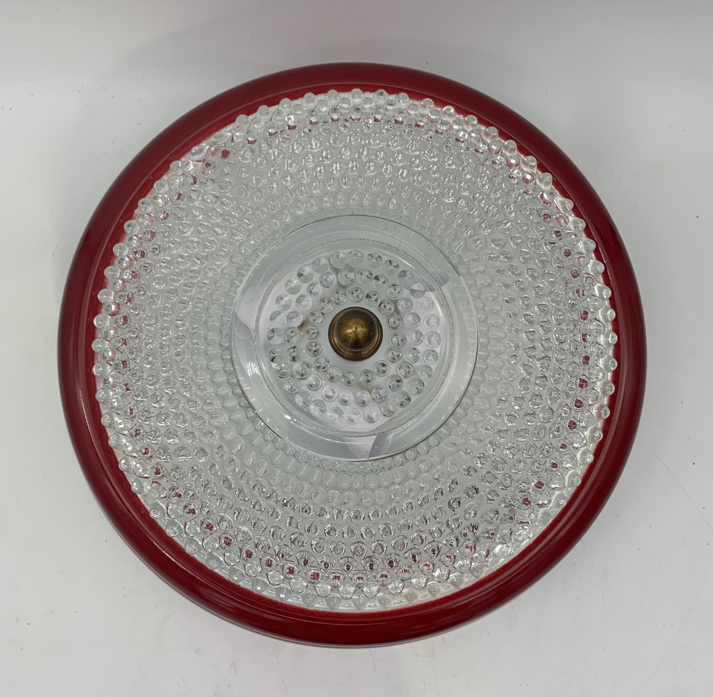 Set_of_2_Red_Vintage_Glass_Flush_Mount_or_Wall_Lights_with_Brass_Details,_Italy