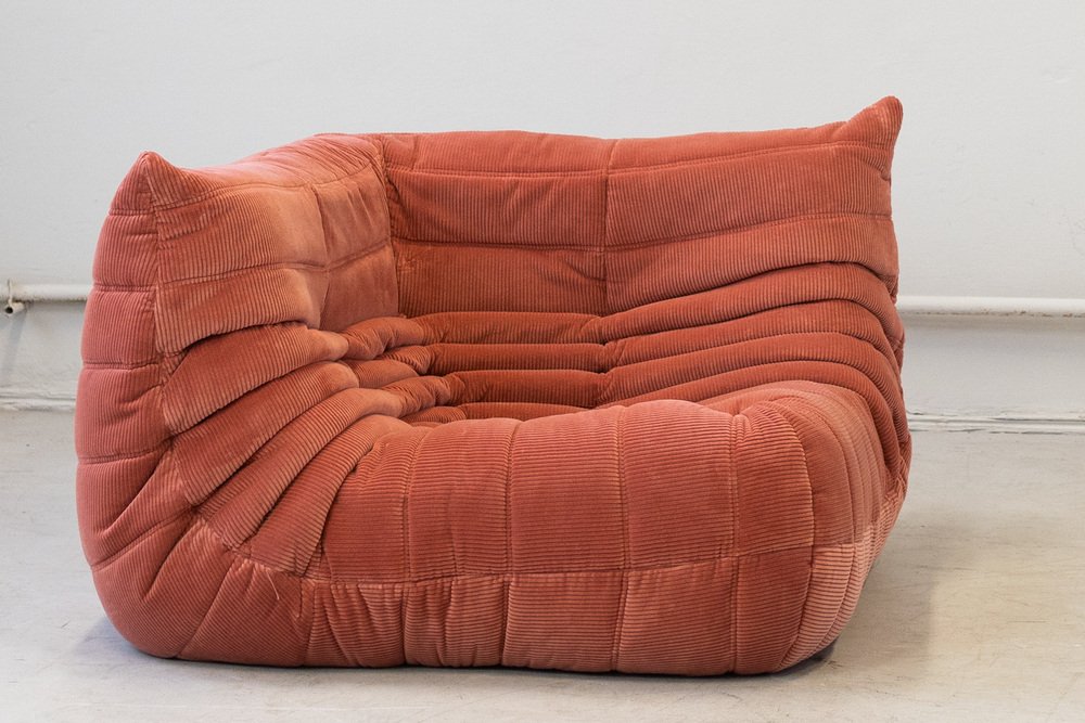 Coral_Corduroy_Togo_Corner_Chair_by_Michel_Ducaroy_for_Ligne_Roset,_France