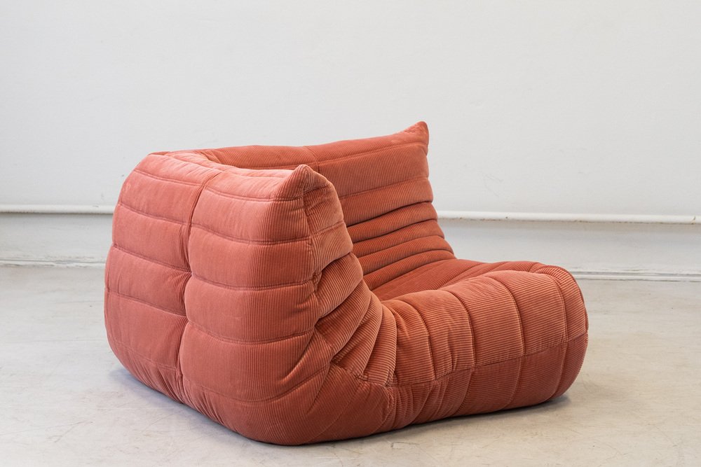Coral_Corduroy_Togo_Corner_Chair_by_Michel_Ducaroy_for_Ligne_Roset,_France