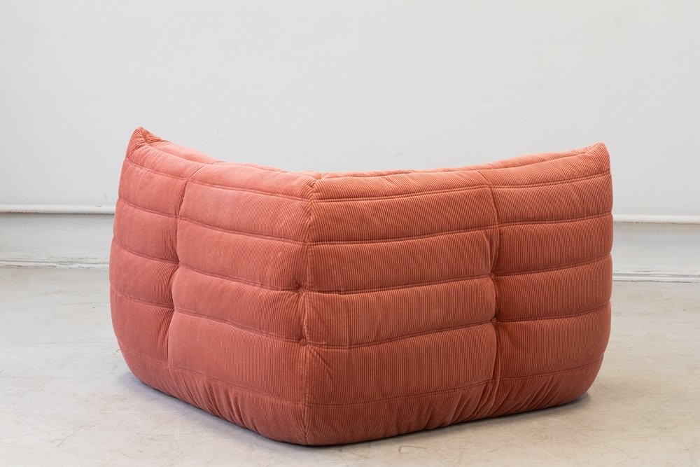 Coral_Corduroy_Togo_Corner_Chair_by_Michel_Ducaroy_for_Ligne_Roset,_France