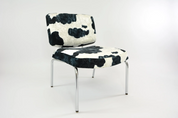 1970s-Style_Lounge_Armchair_in_Cowhide-Effect_Velvet_and_Chrome