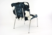 1970s-Style_Lounge_Armchair_in_Cowhide-Effect_Velvet_and_Chrome