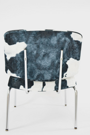 1970s-Style_Lounge_Armchair_in_Cowhide-Effect_Velvet_and_Chrome