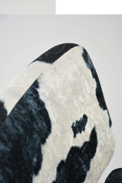 1970s-Style_Lounge_Armchair_in_Cowhide-Effect_Velvet_and_Chrome