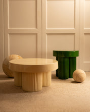 Set_of_2_Cream_and_Green_Nesting_Tables_in_Lacquered_Fiber_Concrete,_20th_Century,_Europe