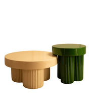 Set_of_2_Cream_and_Green_Nesting_Tables_in_Lacquered_Fiber_Concrete,_20th_Century,_Europe