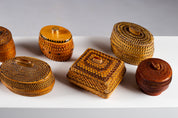 Collection_of_1940s_Finnish_Handwoven_Birch_Bark_Folk_Art_Boxes,_Scandinavian_Design
