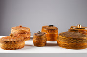 Collection_of_1940s_Finnish_Handwoven_Birch_Bark_Folk_Art_Boxes,_Scandinavian_Design