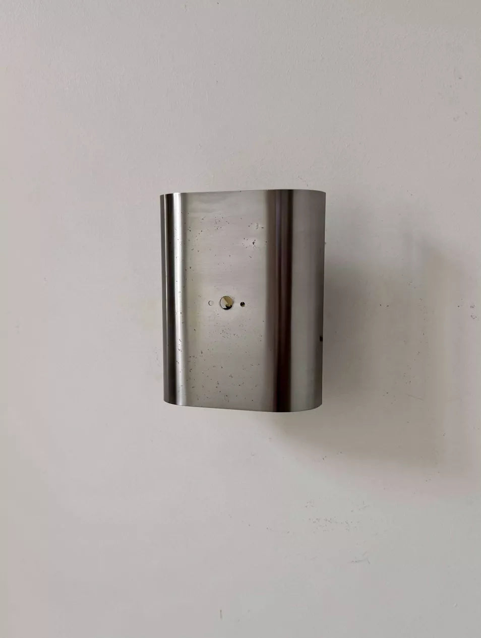 Curved_Brushed_Metal_Wall_Sconce,_France_1970s