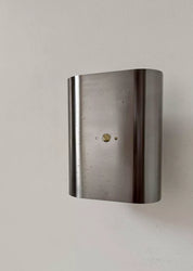 Curved_Brushed_Metal_Wall_Sconce,_France_1970s