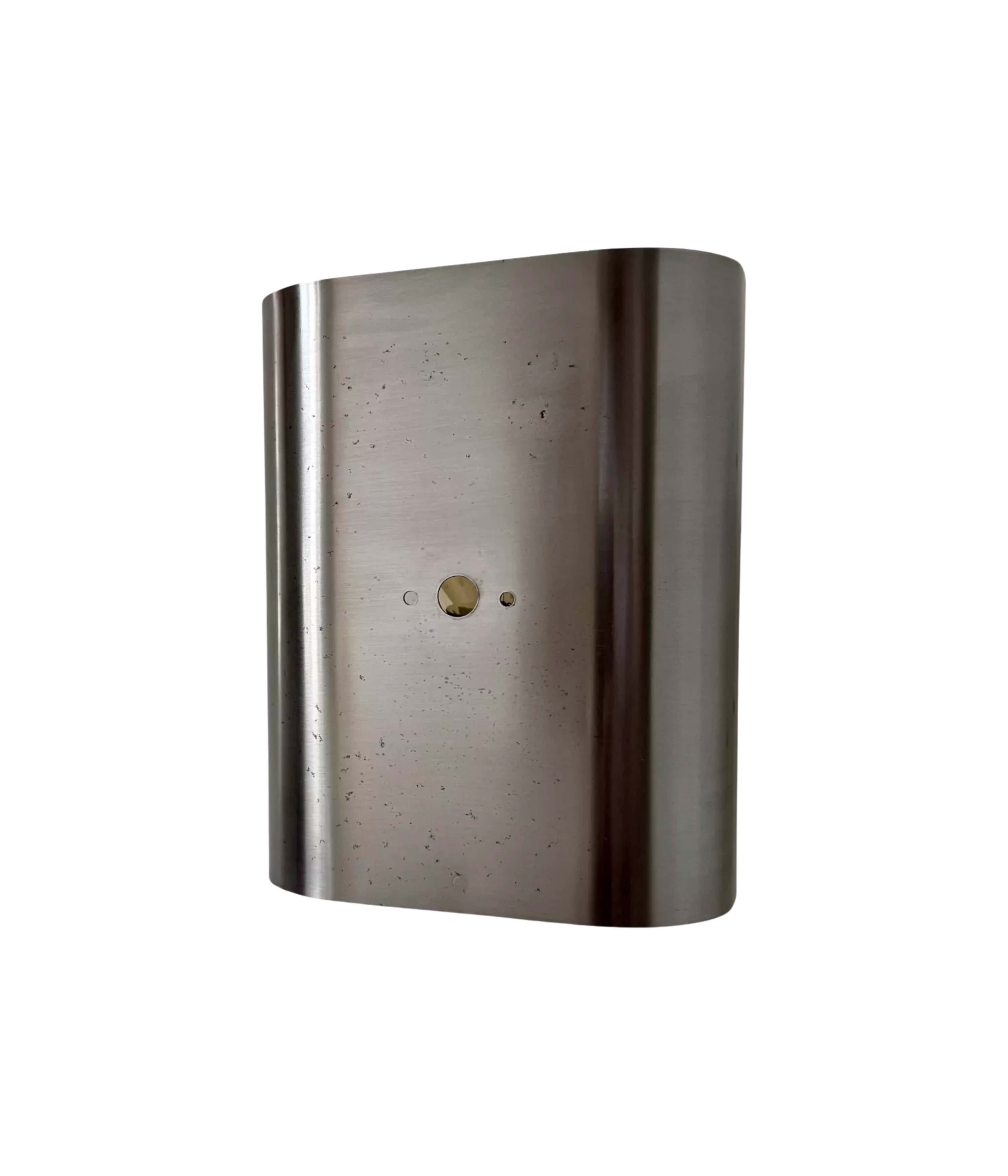 Curved_Brushed_Metal_Wall_Sconce,_France_1970s
