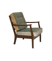 Danish_Armchair_in_Green_Striped_and_Honey_Yellow_Wool,_Beech,_Denmark,_1960s