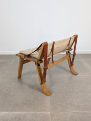 Danish_Armchair_with_Canvas_and_Leather_Straps,_20th_Century
