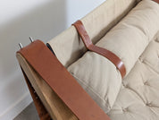 Danish_Armchair_with_Canvas_and_Leather_Straps,_20th_Century