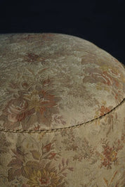 Danish_Art_Deco_Sculptural_Pouf_Stool_in_Burl_Wood_and_Fabric,_1940s
