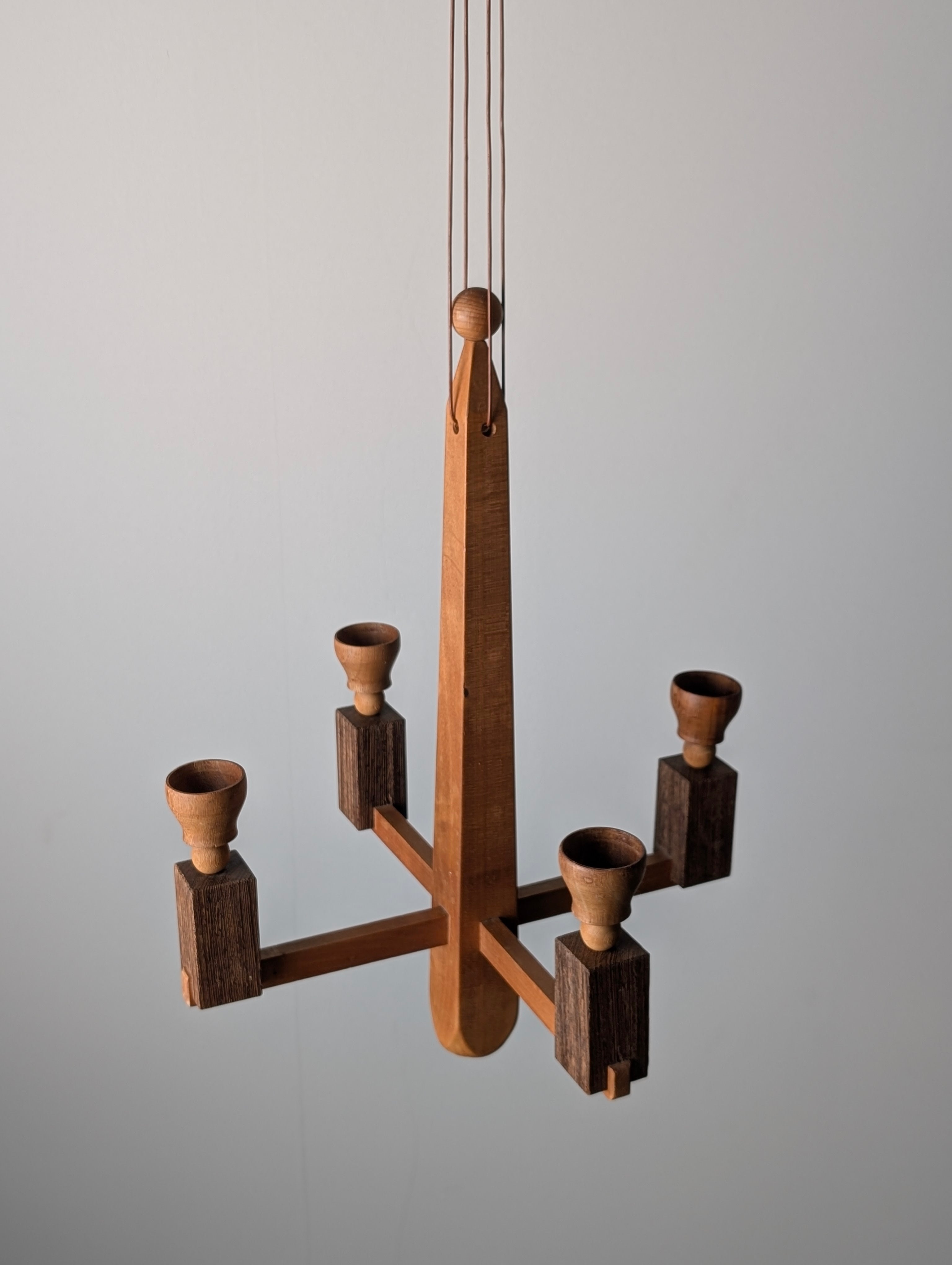 Danish_Wooden_Hanging_Candle_Chandelier,_Art_Deco_Geometric_Ceiling_Candelabra
