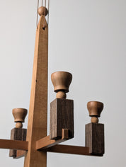 Danish_Wooden_Hanging_Candle_Chandelier,_Art_Deco_Geometric_Ceiling_Candelabra
