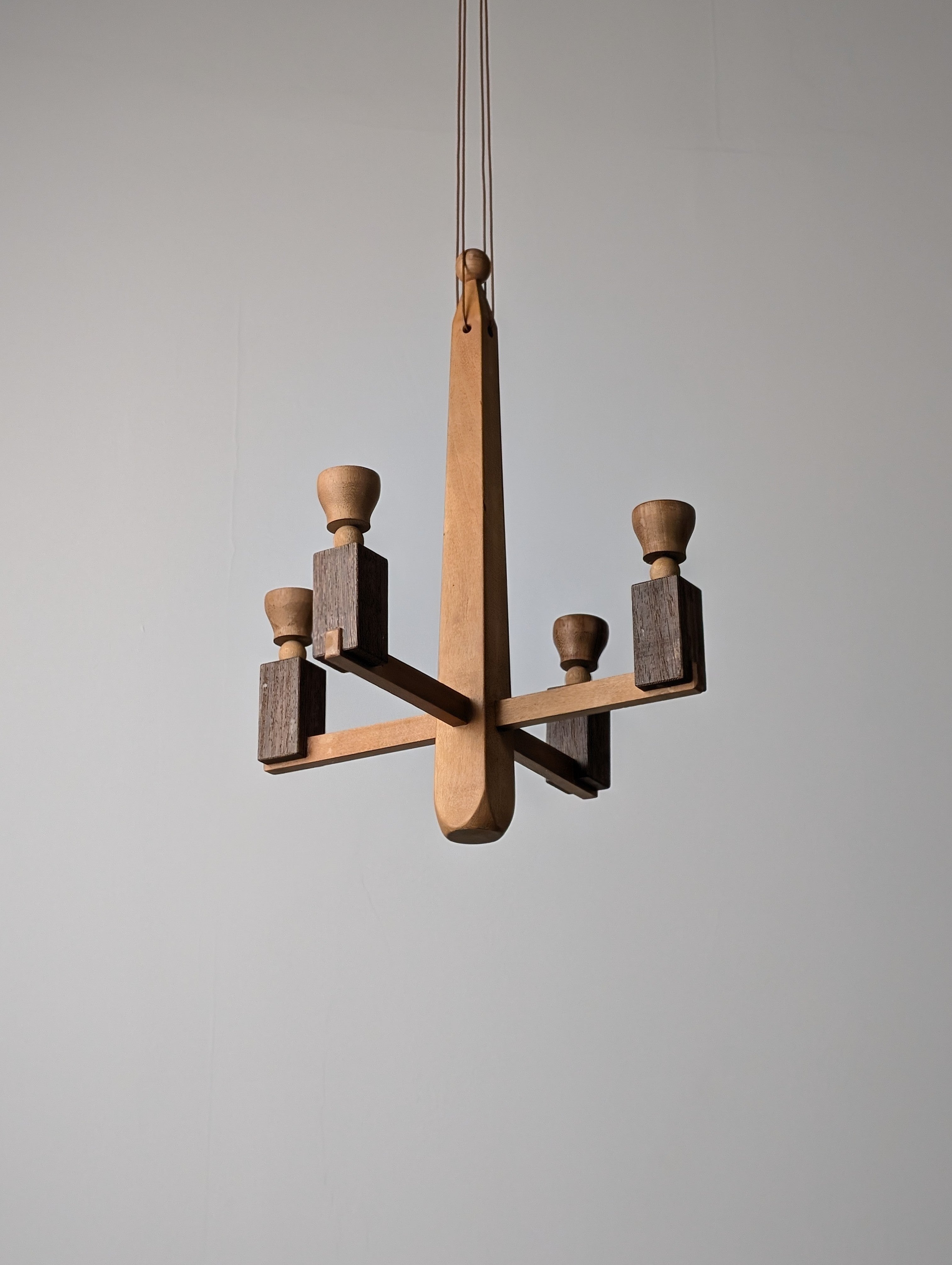 Danish_Wooden_Hanging_Candle_Chandelier,_Art_Deco_Geometric_Ceiling_Candelabra
