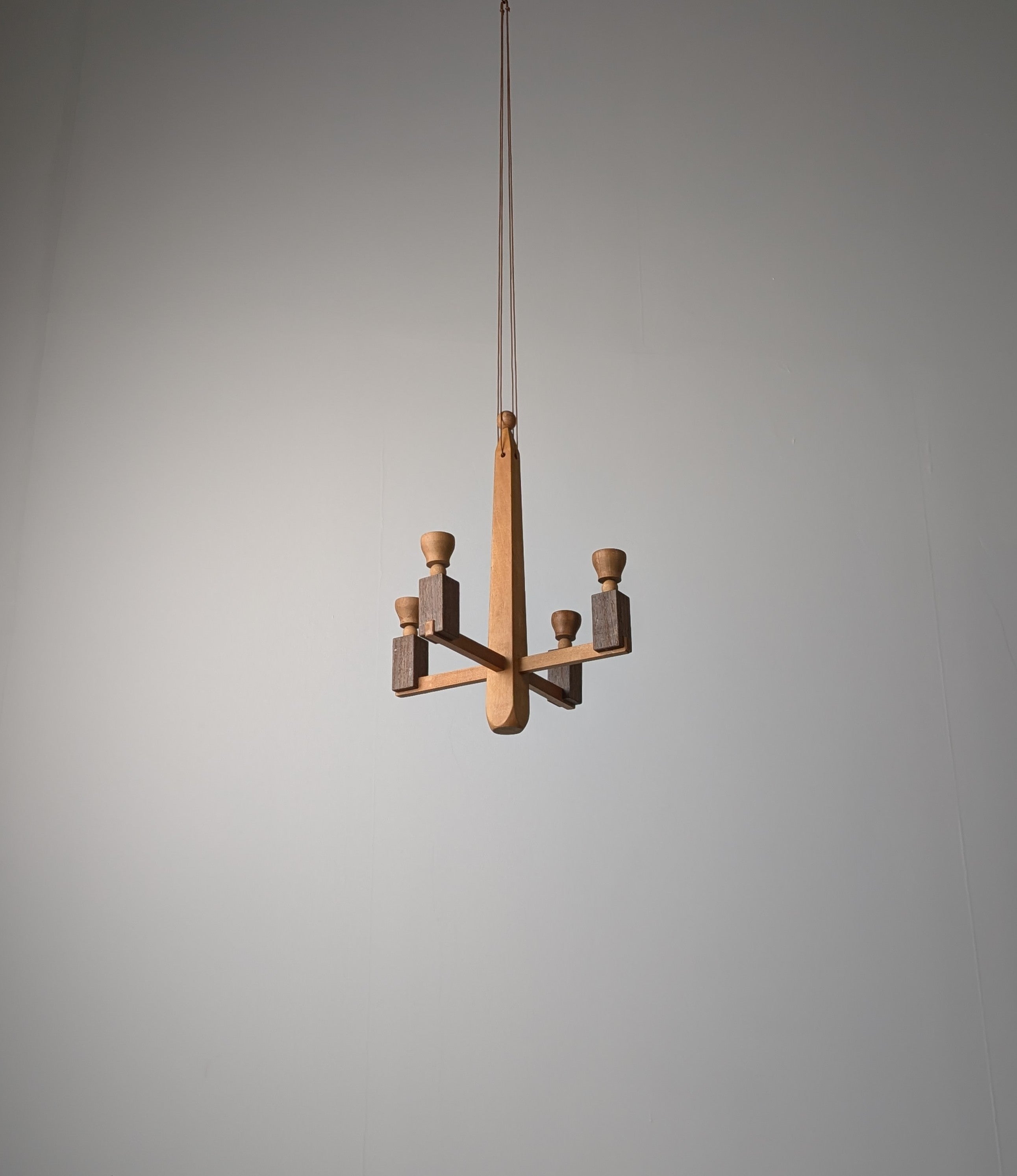 Danish_Wooden_Hanging_Candle_Chandelier,_Art_Deco_Geometric_Ceiling_Candelabra