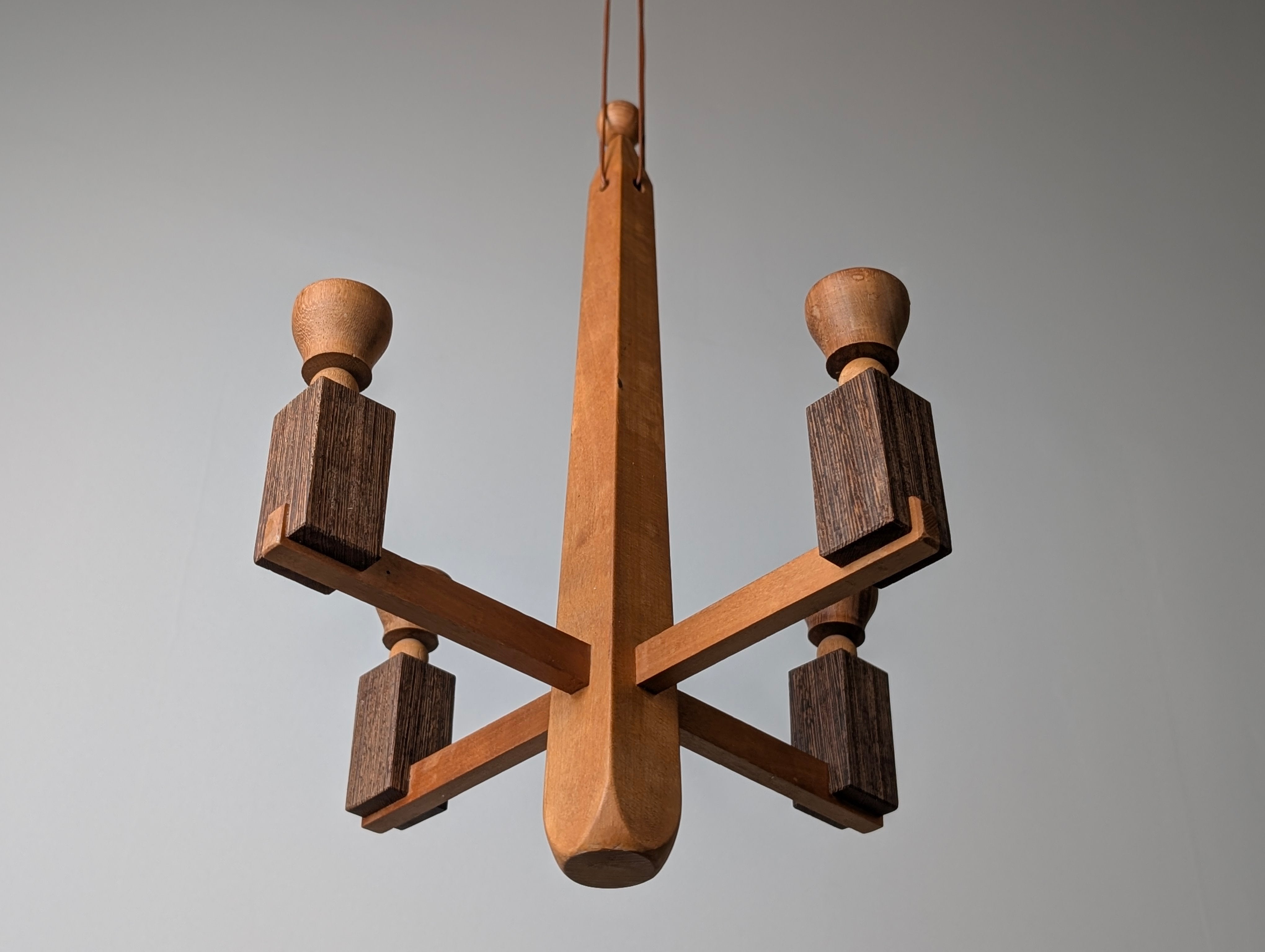 Danish_Wooden_Hanging_Candle_Chandelier,_Art_Deco_Geometric_Ceiling_Candelabra
