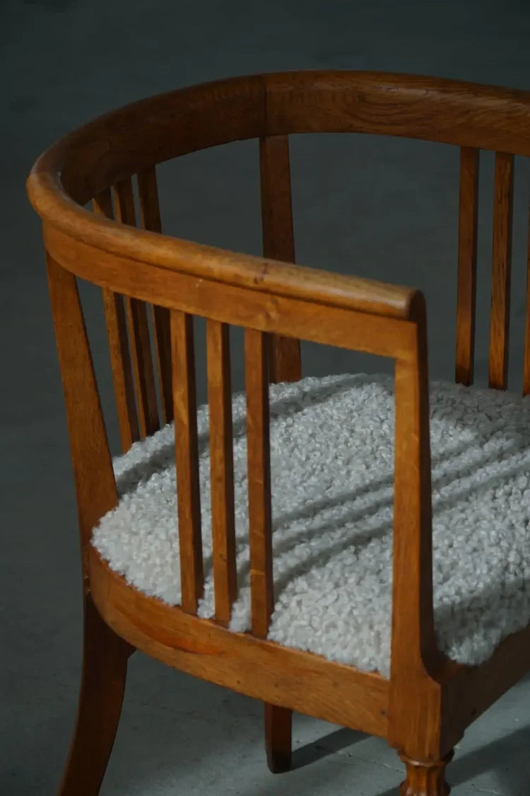 Danish_Art_Nouveau_Armchair_in_Oak_and_Lambswool