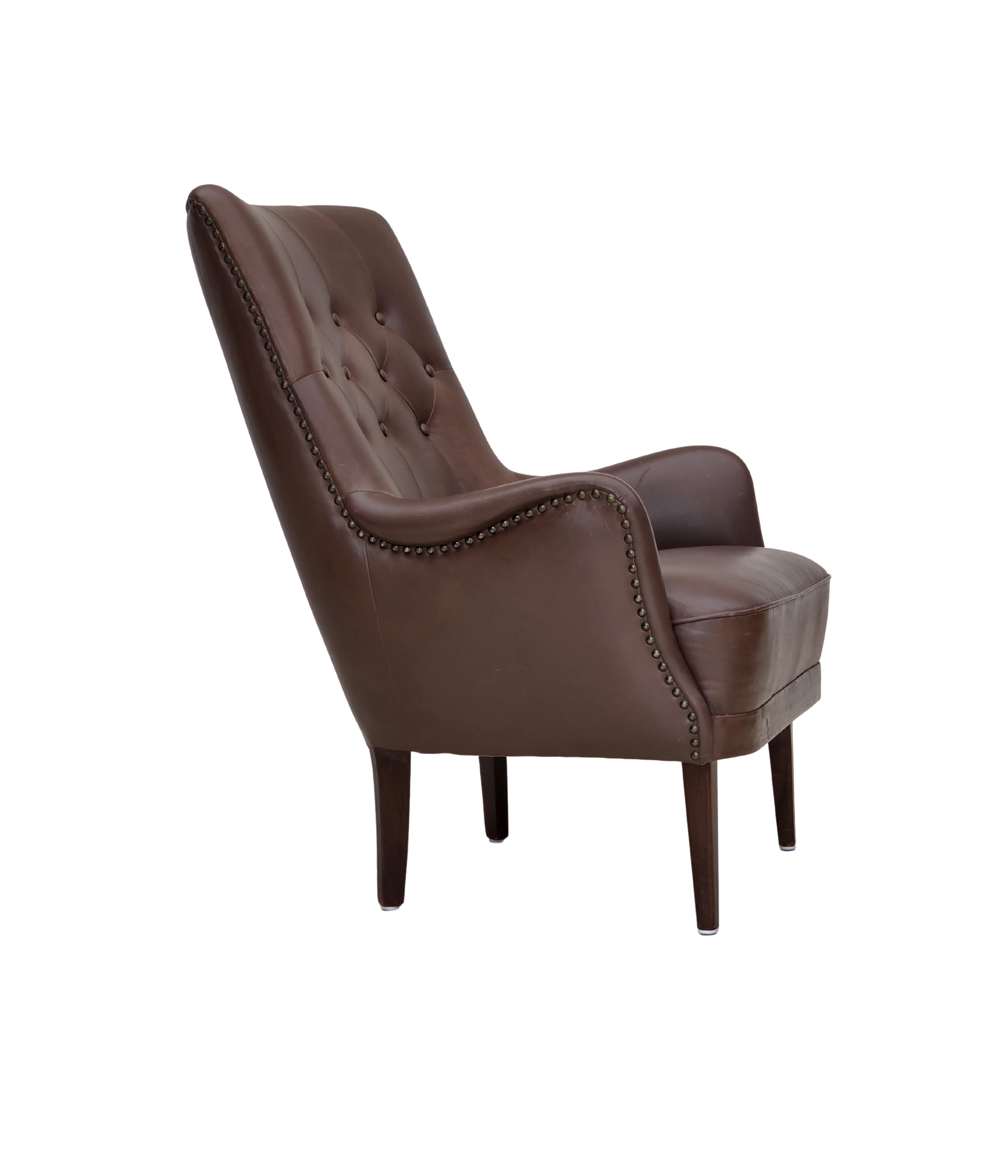 Danish_Brown_Leather_Lounge_Chair_with_Beech_Legs,_1970s