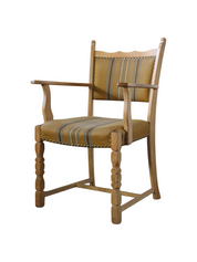 Danish_Brutalist_Oak_Armchair_with_Sculptural_Throne-Like_Frame,_Henning_Kjærnulf_Style