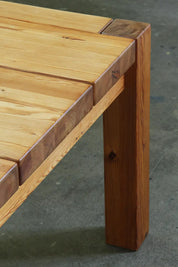 Danish_Brutalist_Solid_Pine_Dining_Table_with_Thick_Plank_Top,_Knud_Friis_&_Elmar_Moltke_Style,_1970s-1980s
