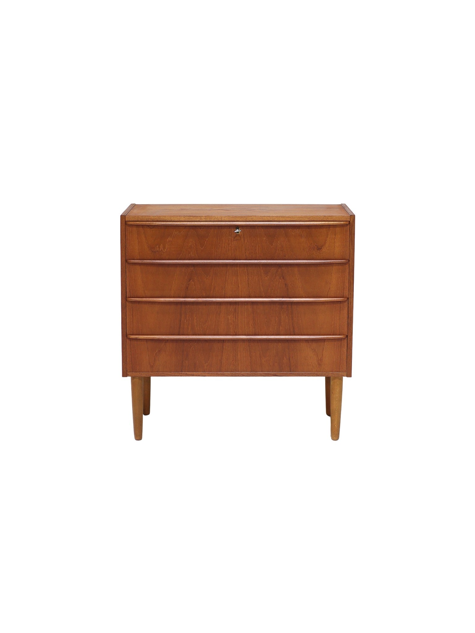 Teak_Chest_of_Drawers_with_Long_Handles,_1960s,_Denmark