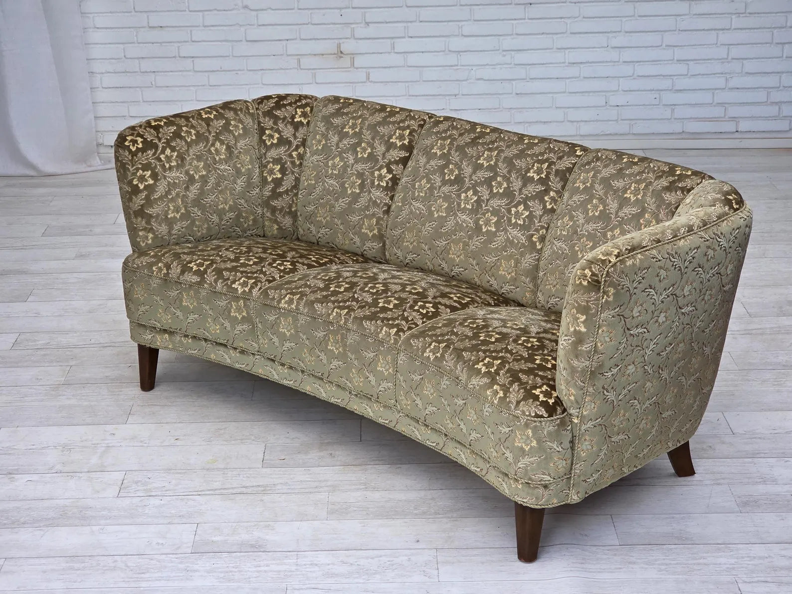 Danish_Curved_Sofa,_Mid-Century_Modern_Upholstery,_1960s_Denmark