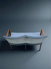 Danish_Two_Seater_Sofa_in_Walnut_and_Light_Blue_Velvet