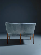 Danish_Two_Seater_Sofa_in_Walnut_and_Light_Blue_Velvet
