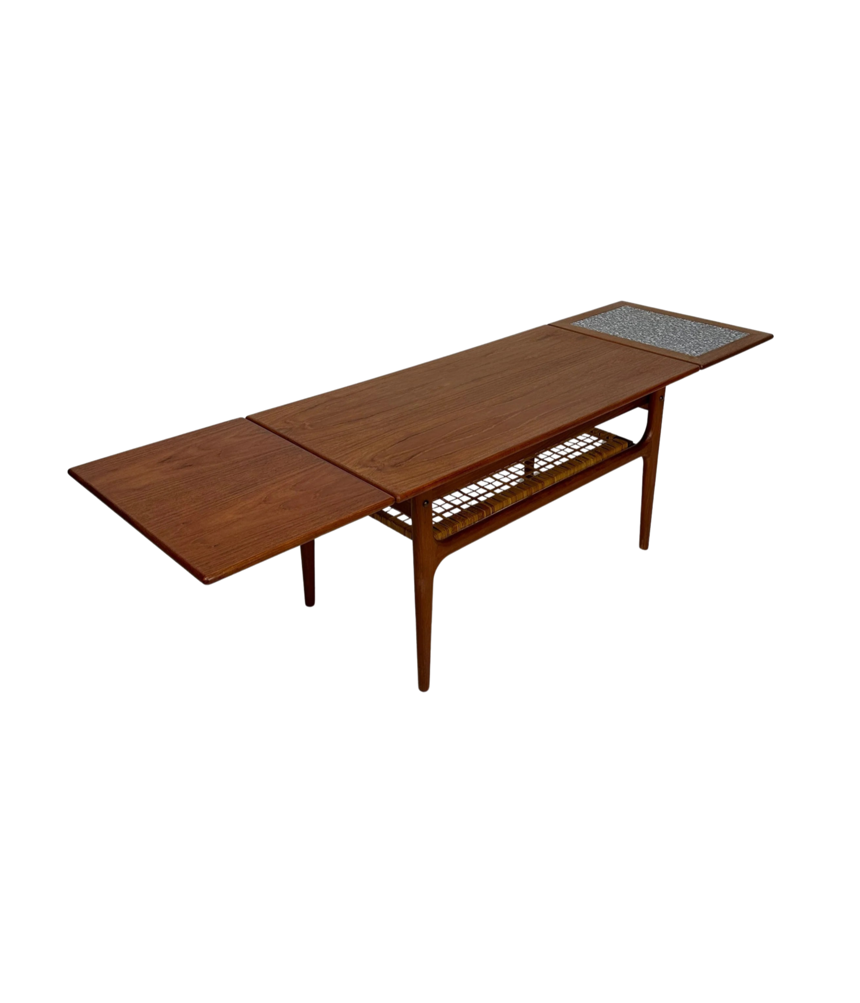 Danish_Extendable_Teak_Coffee_Table_with_Woven_Shelf_and_Pull-Out_Leaves,_Mid-Century_Modern,_1950s–1960s