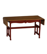 Danish_Extendable_Writing_Desk_and_Dining_Table_in_Solid_Wood_with_Drawer,_19th_Century
