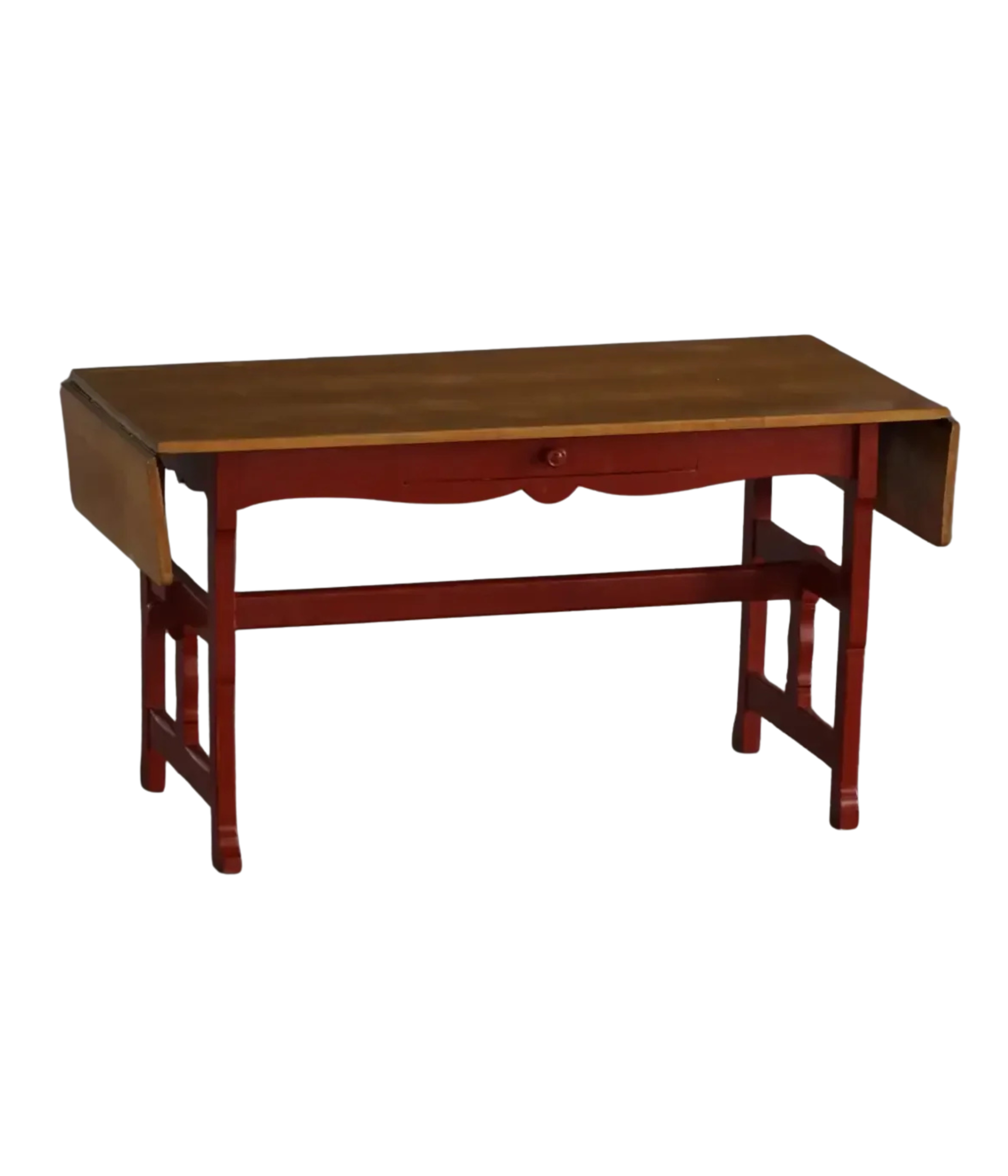 Danish_Extendable_Writing_Desk_and_Dining_Table_in_Solid_Wood_with_Drawer,_19th_Century