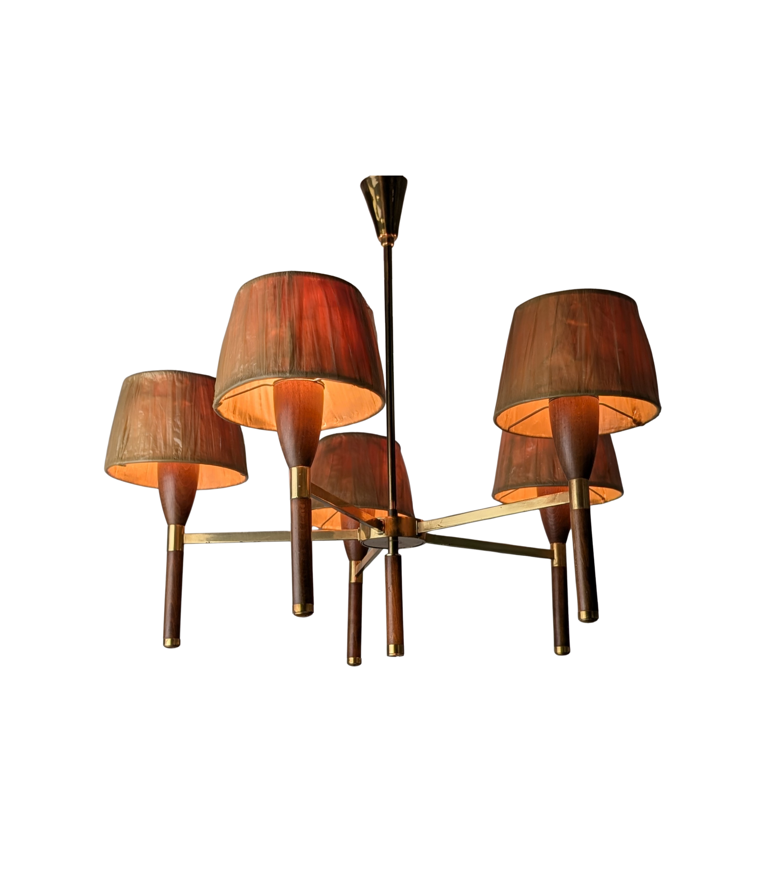 Danish_Five_Arm_Brass_and_Wood_Chandelier,_Scandinavian_Modern,_1950s