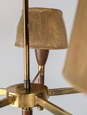 Danish_Five_Arm_Brass_and_Wood_Chandelier,_Scandinavian_Modern,_1950s