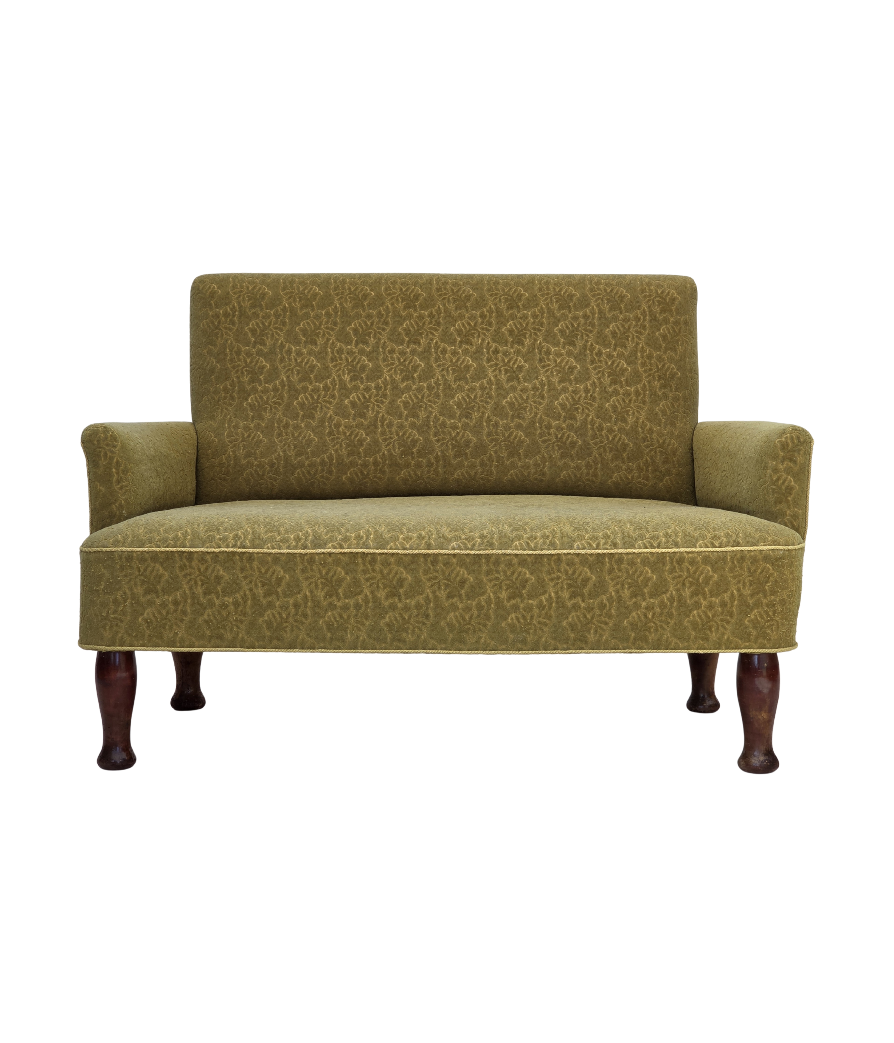 Danish_Green_Wool_2-Seater_Sofa_with_Oak_Frame,_1950s
