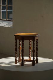 Danish_Hexagonal_Side_Table_in_Oak,_Scandinavian_Modern_Design