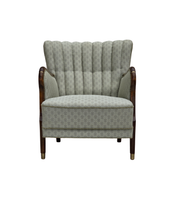 Danish_Light_Green_Upholstered_Armchair_with_Beech_Arms,_1960s