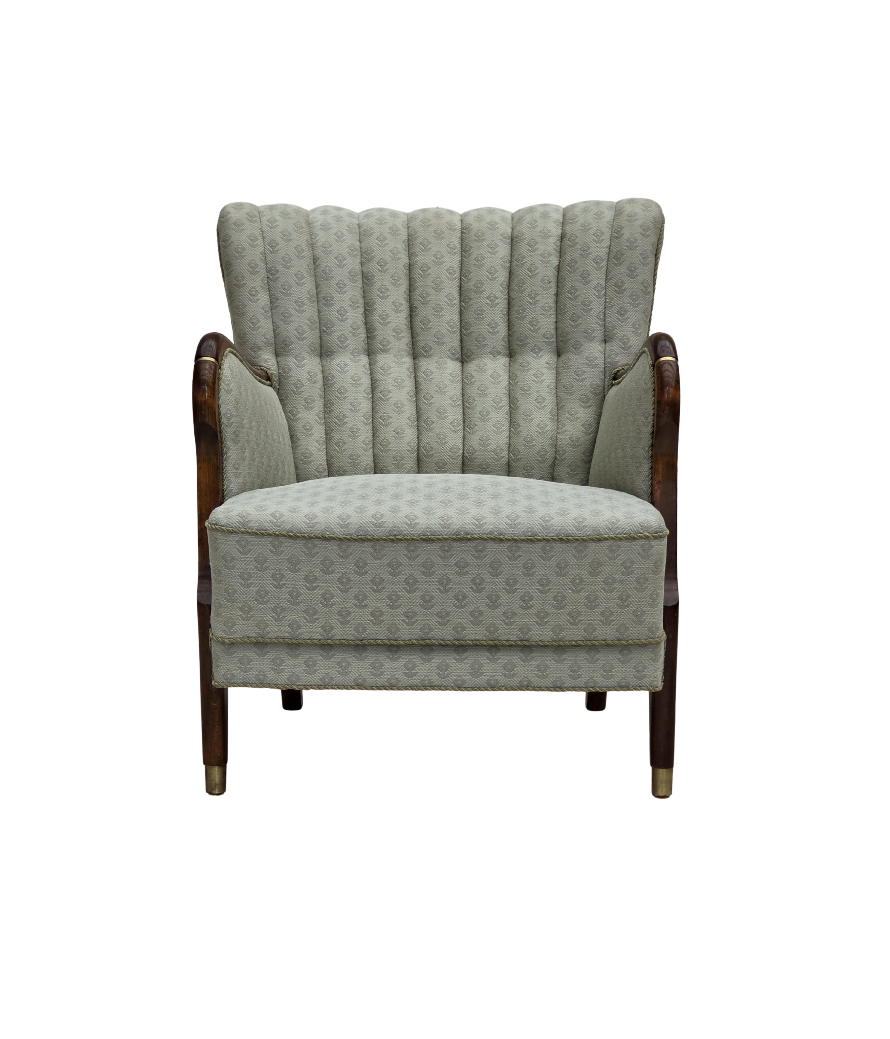 Danish_Light_Green_Upholstered_Armchair_with_Beech_Arms,_1960s