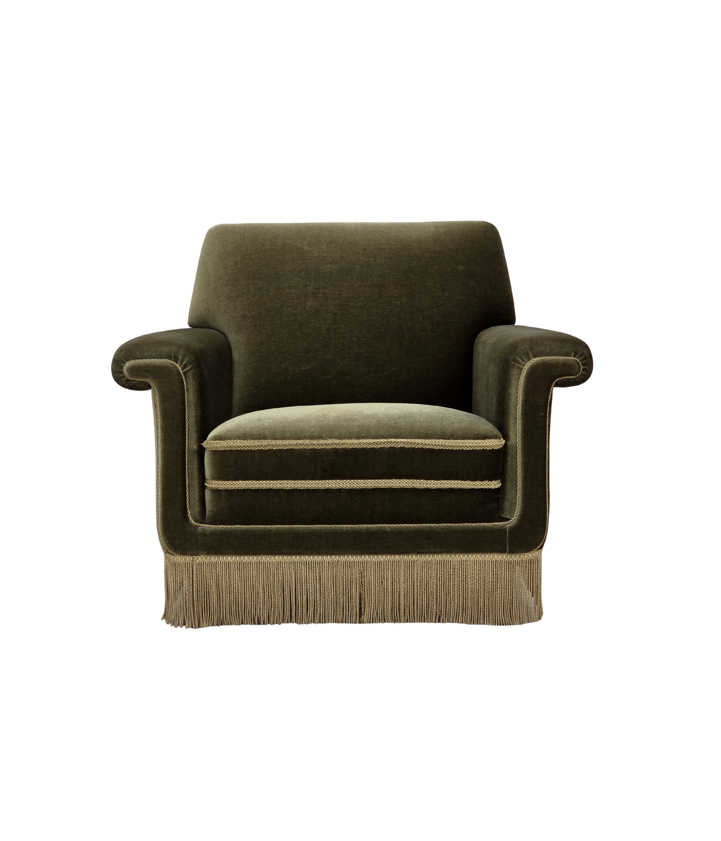 Danish_Lounge_Chair_in_Green_Velour,_Beech_Wood,_Denmark,_1970s