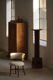 Danish_Low_Back_Chair_in_Lambswool,_Scandinavian_Modern_Design
