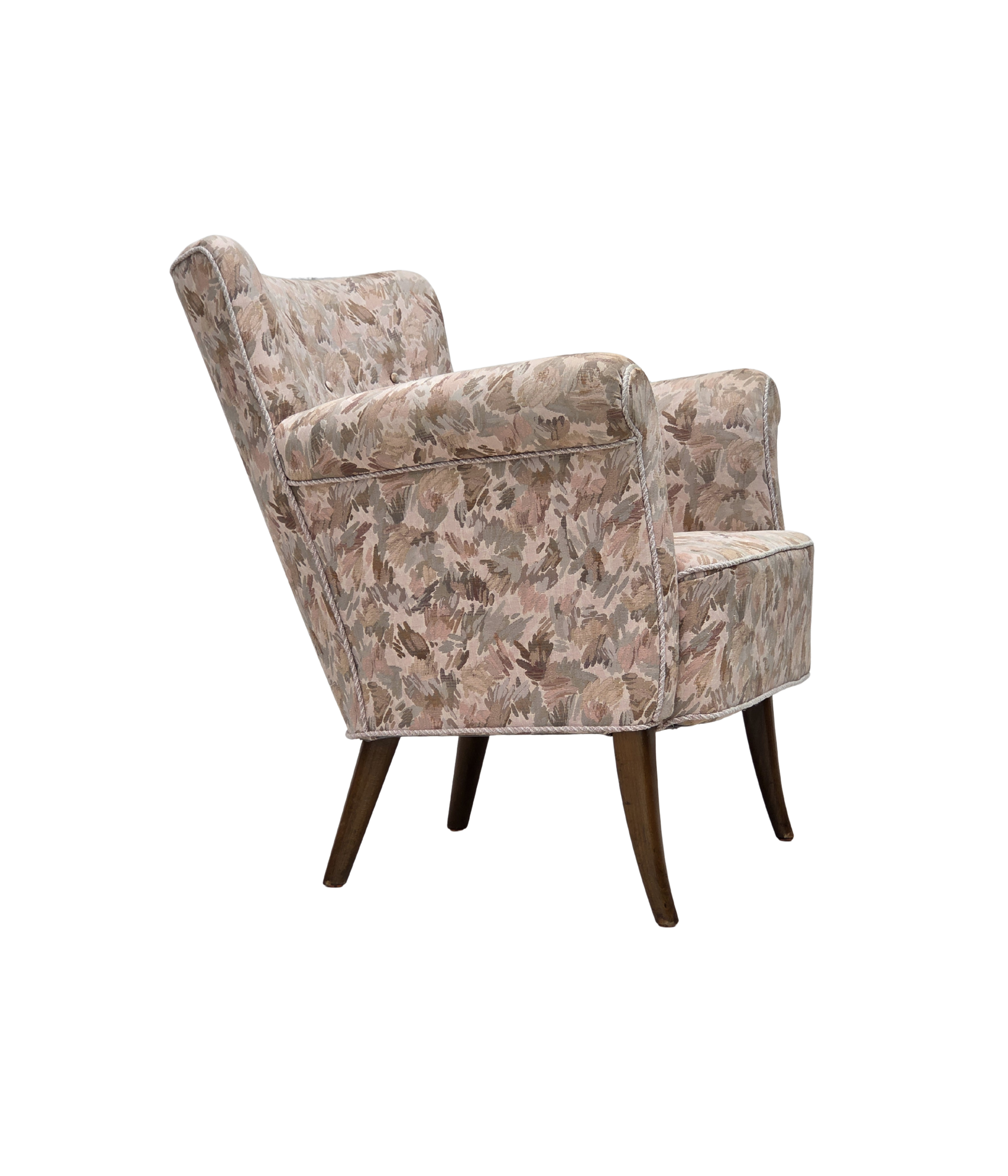 Danish_Mid-Century_Armchair_in_Jacquard_Fabric_and_Beech_Wood,_Denmark,_1960s