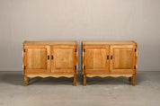 Set_of_2_Danish_Brutalist_Oak_Cabinets_Attributed_to_Henning_Kjærnulf,_1960s